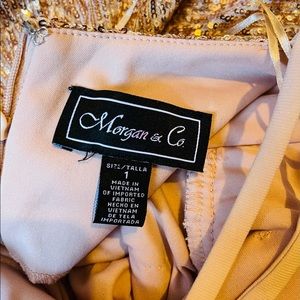 Rose gold skinny junior dress